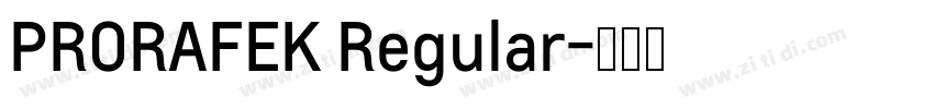 PRORAFEK Regular字体转换